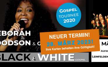 Neuer Termin: BLACK & WHITE Gospelkonzert mit Deborah Woodson & Gospelmates